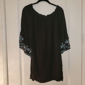 Umgee Medium Black, Teal Tribal detail